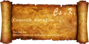 Csernik Katalin névjegykártya